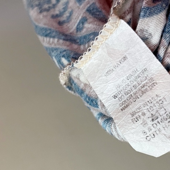 Y2K Vintage Charlotte Russe Beaded Floral Embroidered Tunic Top Fairycore Boho - Picture 3 of 5